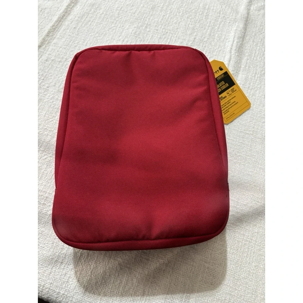 Carhartt Red Insulated Lunch Cooler CB0581 Zip‎ Bag With Carrying Handle NEW
